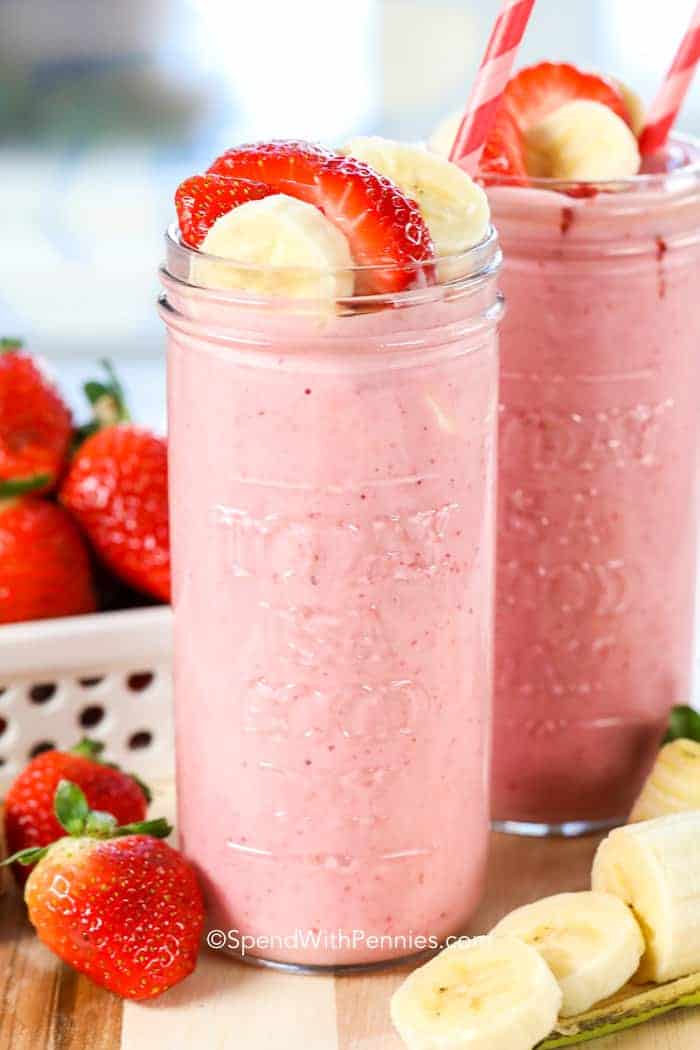 Frullato di banana e fragola – Spesa con pochi centesimi